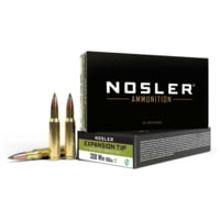 Nosler .308 Winchester 168 Grain E-Tip Lead-Free Brass Cased Centerfire Rifle Ammunition