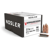 Nosler 36522 Varmageddon 22 Caliber .224 62 GR Flat Base Hollow Point (FBHP) 25