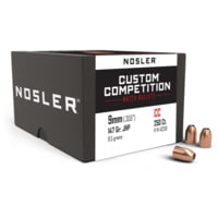 Nosler 43258 Custom Competition 9mm .355 147 GR Jacketed Hollow Point (JHP) 250