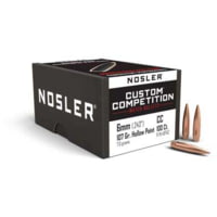 Nosler 49742 Custom Competition 6mm .243 107 GR Hollow Point Boat Tail (HPBT) 1