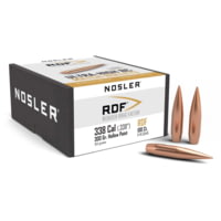 Nosler 53445 RDF 338 Caliber .338 300 GR Hollow Point Boat Tail (HPBT) 100 Box