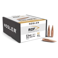 Nosler RDF Rifle Bullets, 6.5mm, .264 Caliber, 130 Grain, Hollow Point Boat Tail (HPBT)