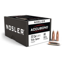 Nosler 53780 AccuBond 22 Caliber .224 70 GR Spitzer 50 Box