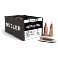 Nosler 57625 AccuBond 338 Caliber .338 180 GR Spitzer Point 50 Box