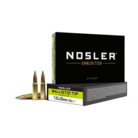 Nosler 7.62x39mm 123 Grain Ballistic Tip Brass Cased Centerfire Rifle Ammunition