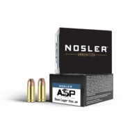 Nosler ASP 9mm 115 Grain Jacketed Hollow Point Brass Cased Pistol Ammunition