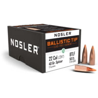 Nosler Ballistic Tip Lead Free Varmint Rifle Bullet .22 Caliber 40gr
