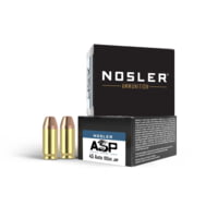 Nosler ASP 185 Grain .45 ACP Jacketed Hollow Point Brass Cased Cased Pistol Ammunition