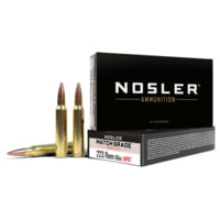 Nosler Match Grade .223 Remington 69 Grain Custom Competition Brass Cased Centerfire Rifle Ammunition
