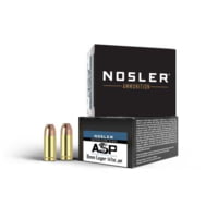 Nosler ASP Suppressor Ready 9mm 147 Grain Jacketed Hollow Point Brass Cased Cased Pistol Ammunition
