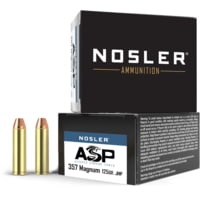 Nosler .357 Magnum 125 Grain Assured Stopping Power Jacketed Hollow Point Brass Cased Pistol Ammunition