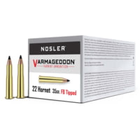 Nosler Varmageddon .22 Hornet 35 Grain Flat Base Tipped Brass Cased Centerfire Rifle Ammunition