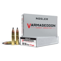 Nosler Varmageddon .300 AAC Blackout 110 Grain Flat Base Tipped Brass Cased Centerfire Rifle Ammunition