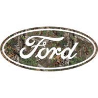 Open Road Brands Die Cut Emb Tin Sign Ford Camo Logo