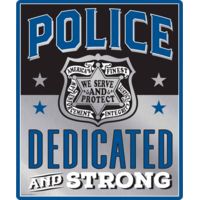 Open Road Brands Emb Tin Sign Police Protect &amp; Serve 10&quot;x12&quot;