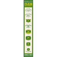 Open Road Brands Embossed Tin John Deere Vertical Logos<