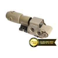 EOTech OPMOD MPO II EXPS3-0 Holosight with G23 3X Magnifier - 65 MOA ring and 1 MOA Dot Reticle, Tan
