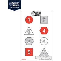 OpticsPlanet Exclusive EZ2C Targets Style 25, Recognition And Aquisition Drill Target