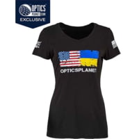 OpticsPlanet OpticsPlanet Ukraine/US Flag Short Sleeve T-Shirt - Women's