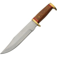 Pakistan Hunter Brass/Wood 7.25 in Stainless Steel Fixed Blade Knife