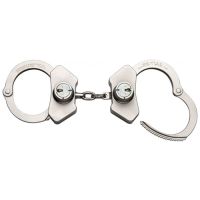 Peerless Handcuff High Security - Chain Link Handcuff - Nickel Finish