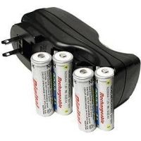 Compact AA Battery Rapid Battery Charger with 4 AA 2000mAh Batteries - 89110