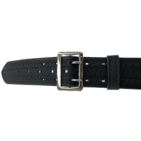 Perfect Fit 2.25in 4 Row Stitching Sam Browne Leather Belt w/ Chrome Buckle
