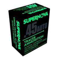 Supernova Tracer Non Corrosive Green 45 ACP 225 Grain Full Metal Jacket Pistol Ammunition