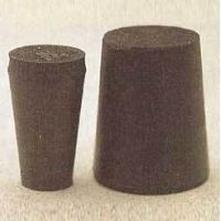Plasticoid Black Rubber Stoppers, Solid 10-M290, Pack
