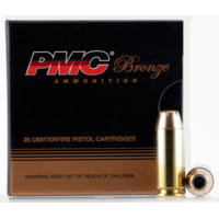 PMC Ammunition Bronze 10mm Auto 170 Grain Jacketed Hollow Point Brass Cased Pistol Ammunition