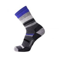 Point 6 Hiking Mixed Stripe Medium Crew Socks - Men's