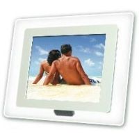 Portable USA 8" Acrylic White Digital Picture Frame PU8C