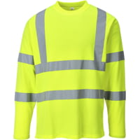 Portwest Hi-Vis Cotton Comfort Long Sleeved T-Shirt