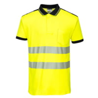 Portwest PW3 Hi-Vis Polo Short Sleeve Shirt