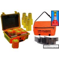 Powerflare 24-Position Cone Adapter Kit with 24-Pack Hard Case of PowerFlare Lights