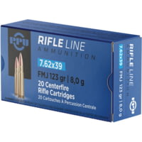 PPU Metric Rifle Line 7.62x39mm 123 Grain Full Metal Case Rifle Ammunition