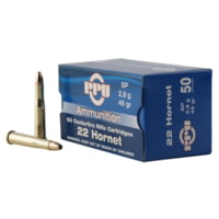 PPU Standard Rifle .22 Hornet 45 Grain Soft Point Brass Cased Rifle Ammunition