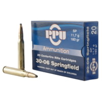 PPU PP30063 Standard Rifle 30-06 Springfield 180 Gr Soft Point (SP) 20 Bx/ 10 C