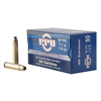 PPU Standard Rifle .30 Carbine 110 Grain Soft Point Brass Cased Rifle Ammunition