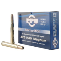 PPU PP375S Standard Rifle 375 H&amp;H Mag 300 Gr Soft Point Round Nose (SPRN) 10 Bx