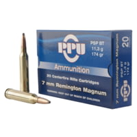 PPU PP7RM2 Standard Rifle 7mm Rem Mag 174 Gr Pointed Soft Point (PSP)