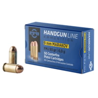 PPU Handgun 9x18mm Makarov 93 Grain Full Metal Jacket Brass Cased Pistol Ammunition