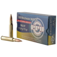 PPU PPM3083 Match 308 Win 175 Gr Full Metal Jacket Boat Tail (FMJBT) 20 Bx/ 10