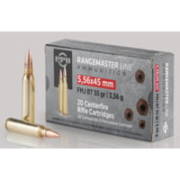 PPU PPRM5561 Rangemaster 5.56x45mm NATO 55 Gr Full Metal Jacket Boat Tail (FMJB