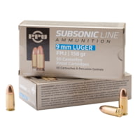 PPU PPS9MM Subsonic 9mm Luger Subsonic 158 Gr Full Metal Jacket (FMJ)