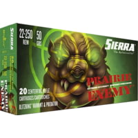 Sierra Bullets Prairie Enemy .22-250 Remington 50 Grain, Sierra Bullets BlitzKing Cased Centerfire Rifle Ammunition