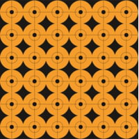 Pro-Shot 1RDOT-360 Peel &amp; Stick 1 Orange Target Dots 10 Per Pack