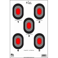 Pro-Shot Red Centre Bullseye Heavy Paper Targets