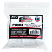 Pro-Shot .38-.270 Caliber 2 inch Round Cotton Flannel Patches
