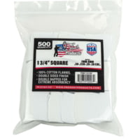Pro-Shot Cotton Flannel Patches 7mm-.38/6mm Benchrest 1.75 Inch Square